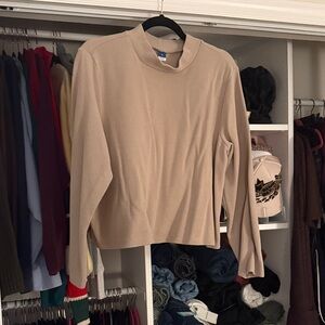 Old Navy Tan Ribbed Knit Sweater